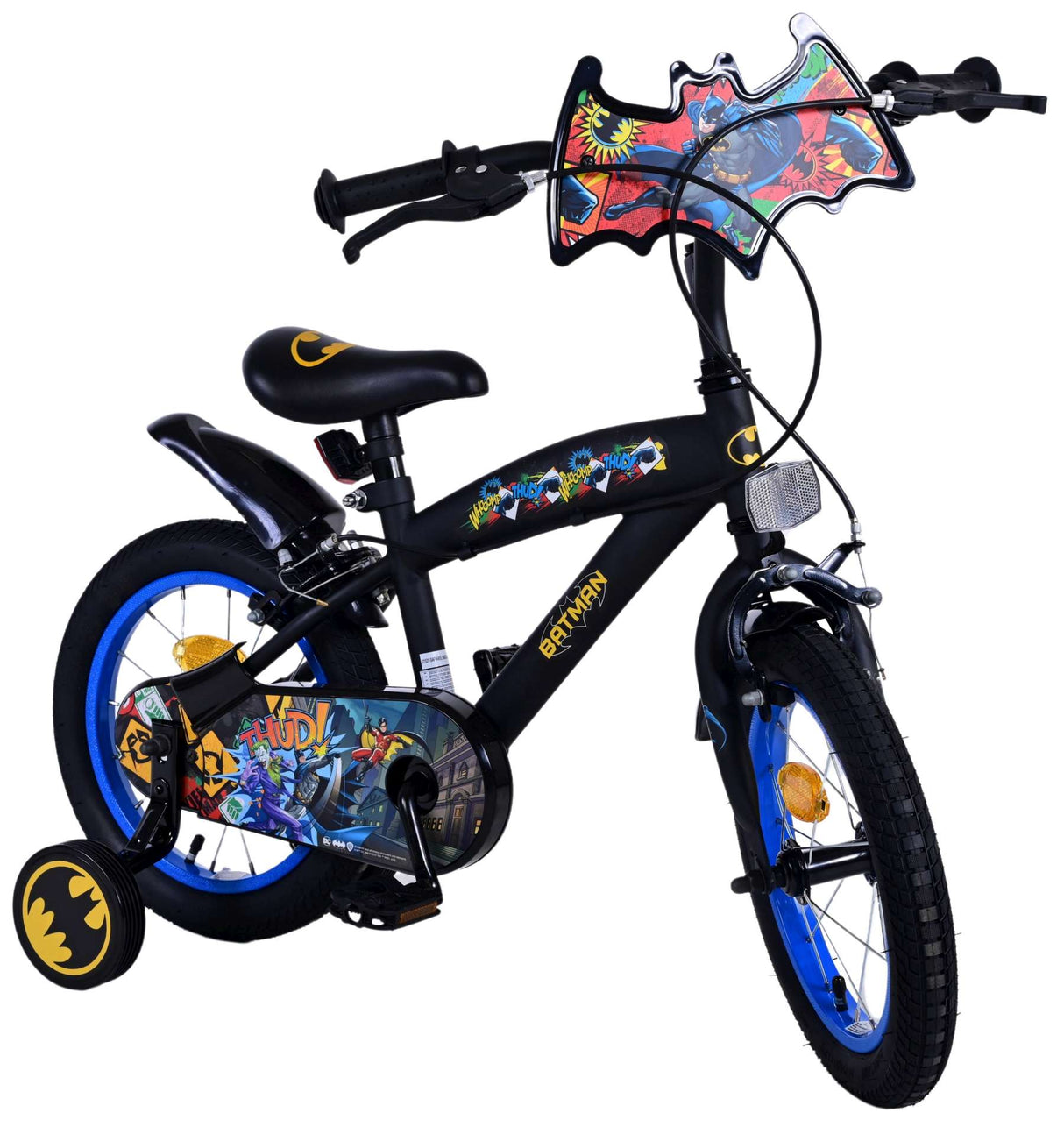 Volare Batman 14-Zoll-Kinderfahrrad schwarz - Sicherheit, Komfort und Spaß für jedes Kind!