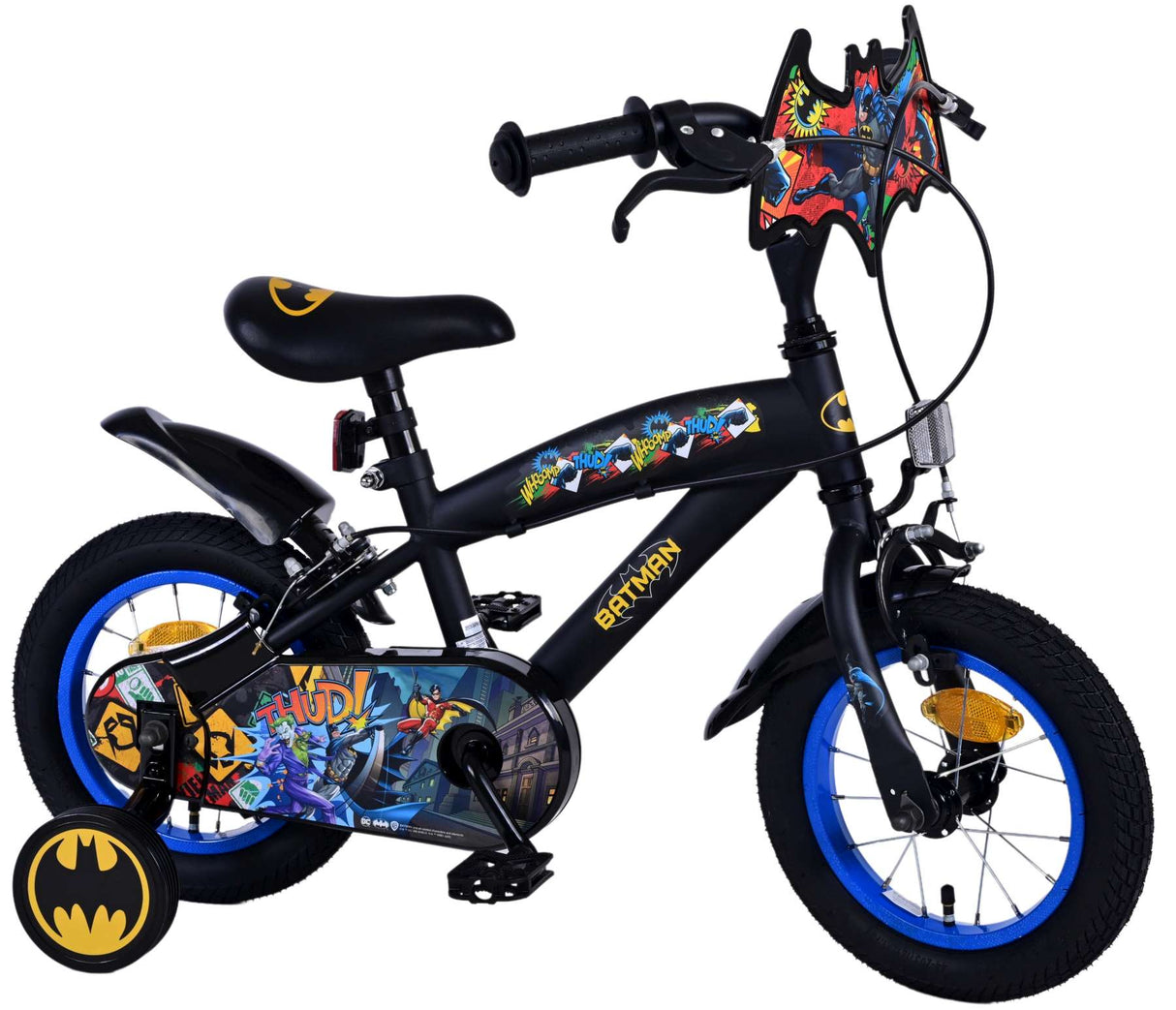 Volare Batman 12-Zoll-Kinderfahrrad schwarz - Sicherheit, Komfort und Spaß für jedes Kind!
