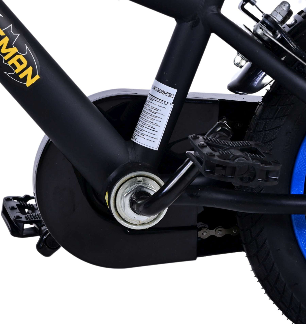 B-WARE - Volare Batman 12-Zoll-Kinderfahrrad schwarz - Sicherheit, Komfort und Spaß für jedes Kind!