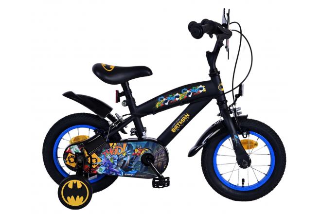 B-WARE - Volare Batman 12-Zoll-Kinderfahrrad schwarz - Sicherheit, Komfort und Spaß für jedes Kind!