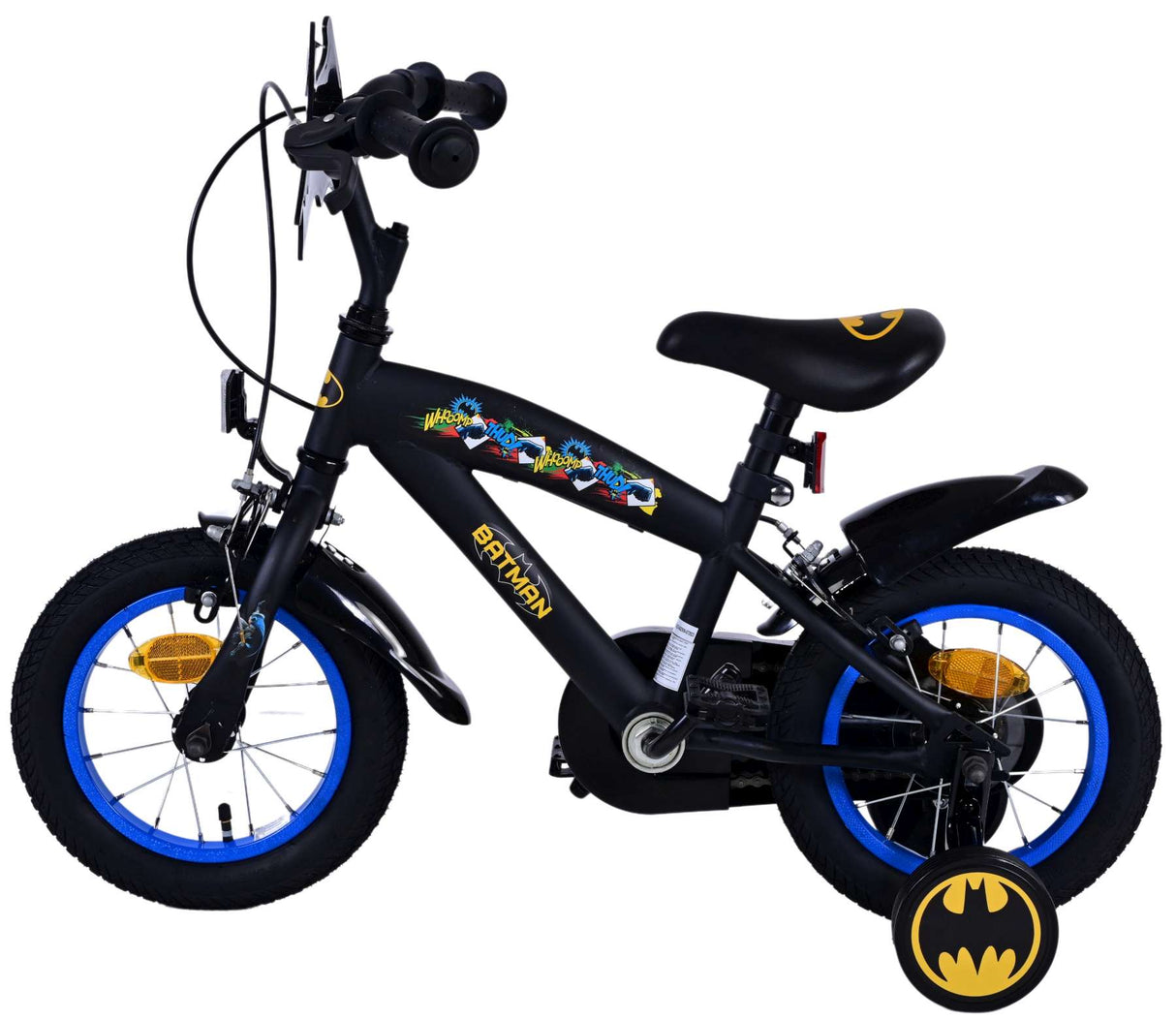 B-WARE - Volare Batman 12-Zoll-Kinderfahrrad schwarz - Sicherheit, Komfort und Spaß für jedes Kind!