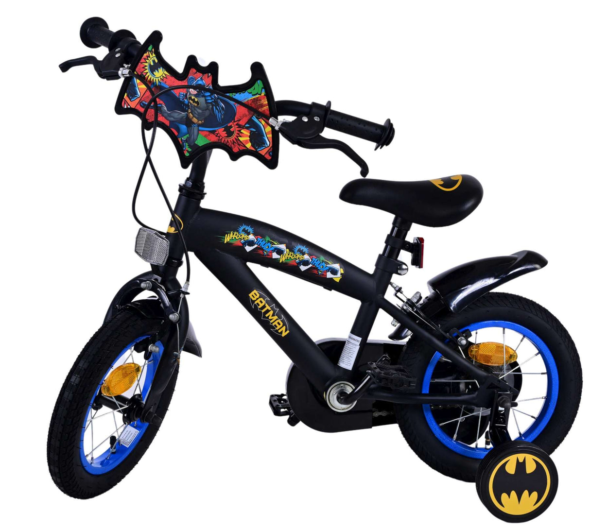 B-WARE - Volare Batman 12-Zoll-Kinderfahrrad schwarz - Sicherheit, Komfort und Spaß für jedes Kind!
