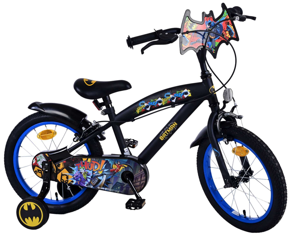 Volare Batman 16 Zoll Kinderfahrrad schwarz - Sicherheit, Komfort und Spaß in einem!
