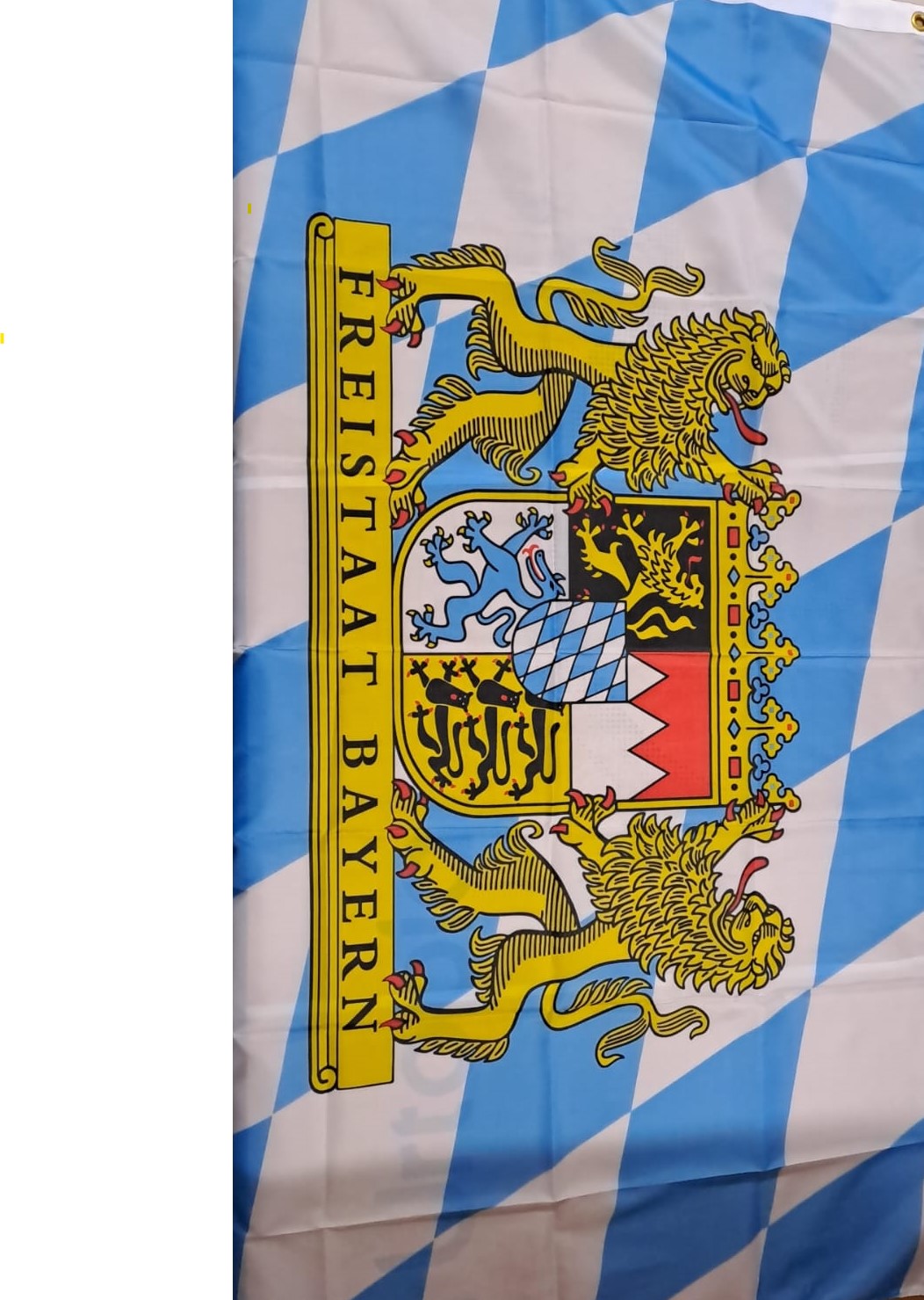 Flagge Bayern Löwe mit Spruch Freistaat 90 x 150 cm Fahne mit 2 Ösen
