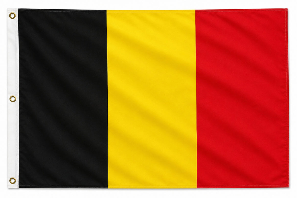 Flagge Belgien 90 x 150 cm Fahne mit 2 Ösen 100g/m² Stoffgewicht Hissflagge Hissen