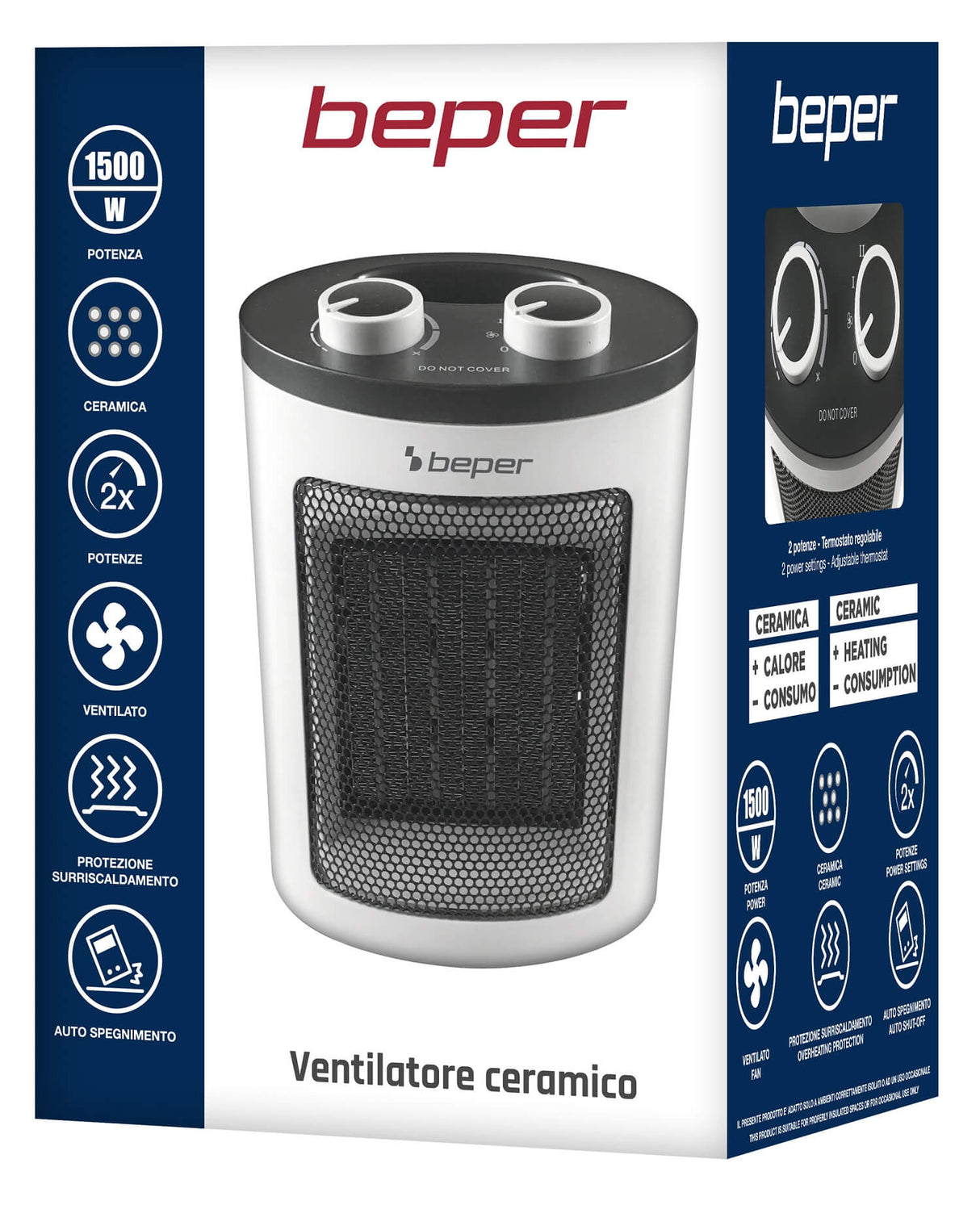 Verpackung von Beper RI.080 Keramikheizlüfter