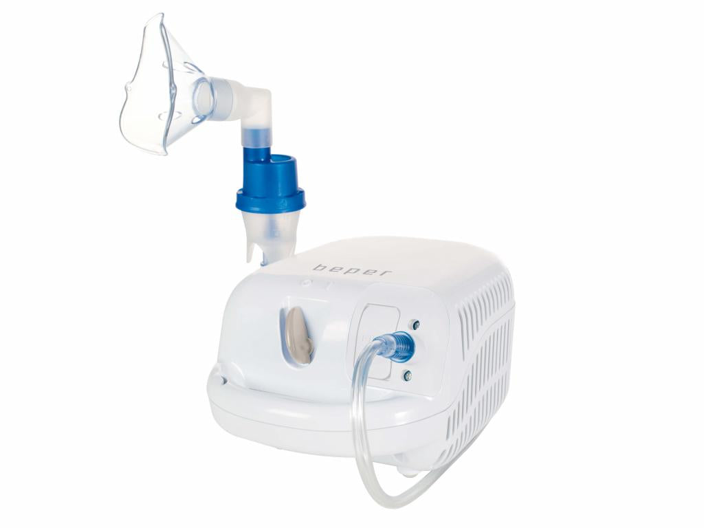 Beper 40.110 Inhalator mit Mundstück und Maske Vernebler f. Kinder + Erwachsene Kompressor Nebulizer