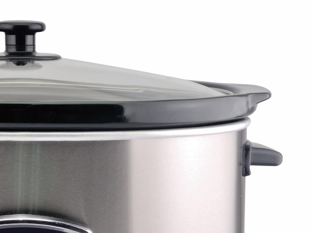 Beper BC.510 Slow Cooker, Crock-Pot, 280 W, 4,5 Liter, Glaskeramik, Schongarer