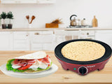 Beper BT.700Y Crepes Maker für Crêpes, Pfannkuchen und Piadinas elektrisch mit Holzspatel
