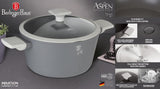 Berlinger Haus BH/7066 Aspen Collection Kasserolle in Grau mit Deckel Topf Durchmesser 20 cm