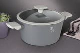 Berlinger Haus BH/7066 Aspen Collection Kasserolle in Grau mit Deckel Topf Durchmesser 20 cm
