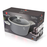 Berlinger Haus BH/7066 Aspen Collection Kasserolle in Grau mit Deckel Topf Durchmesser 20 cm