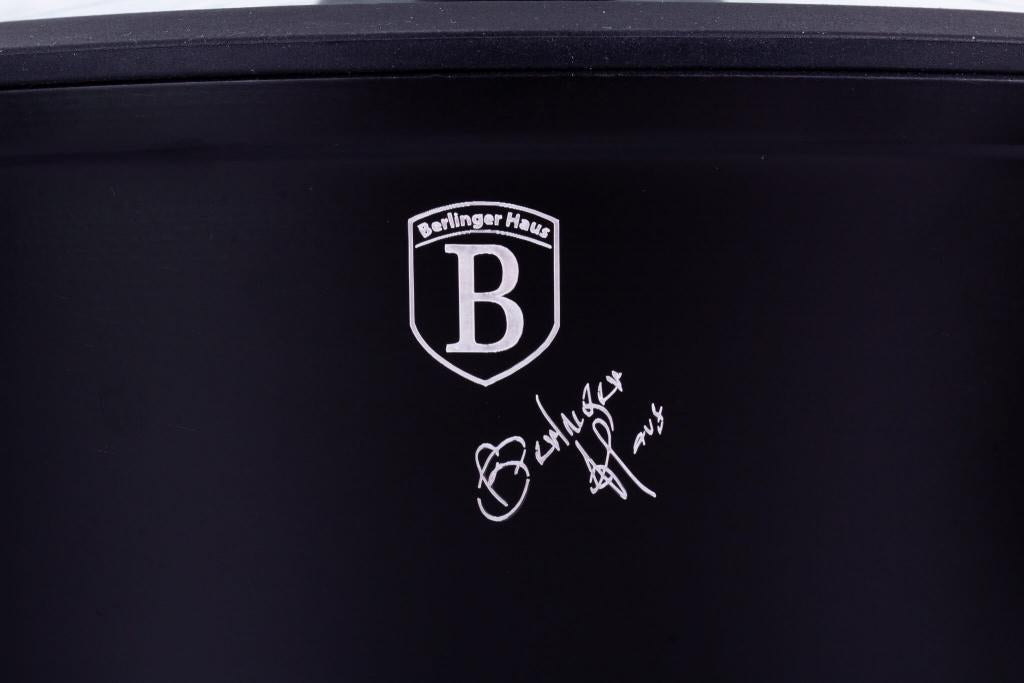 Berlinger Haus BH/7086 Monaco Collection Kasserolle in Schwarz mit Deckel Topf Durchmesser 20 cm
