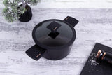 Berlinger Haus BH/7086 Monaco Collection Kasserolle in Schwarz mit Deckel Topf Durchmesser 20 cm
