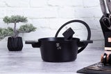 Berlinger Haus BH/7086 Monaco Collection Kasserolle in Schwarz mit Deckel Topf Durchmesser 20 cm