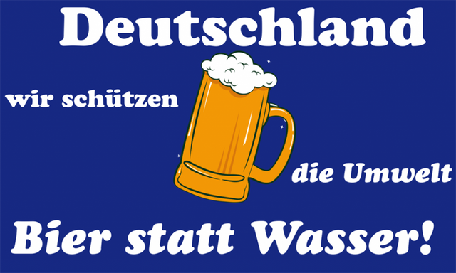 Flagge BIER STATT WASSER 90 x 150