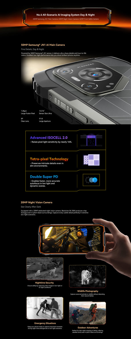 Kameraeigenschaften des Blackview BL7000 Pro