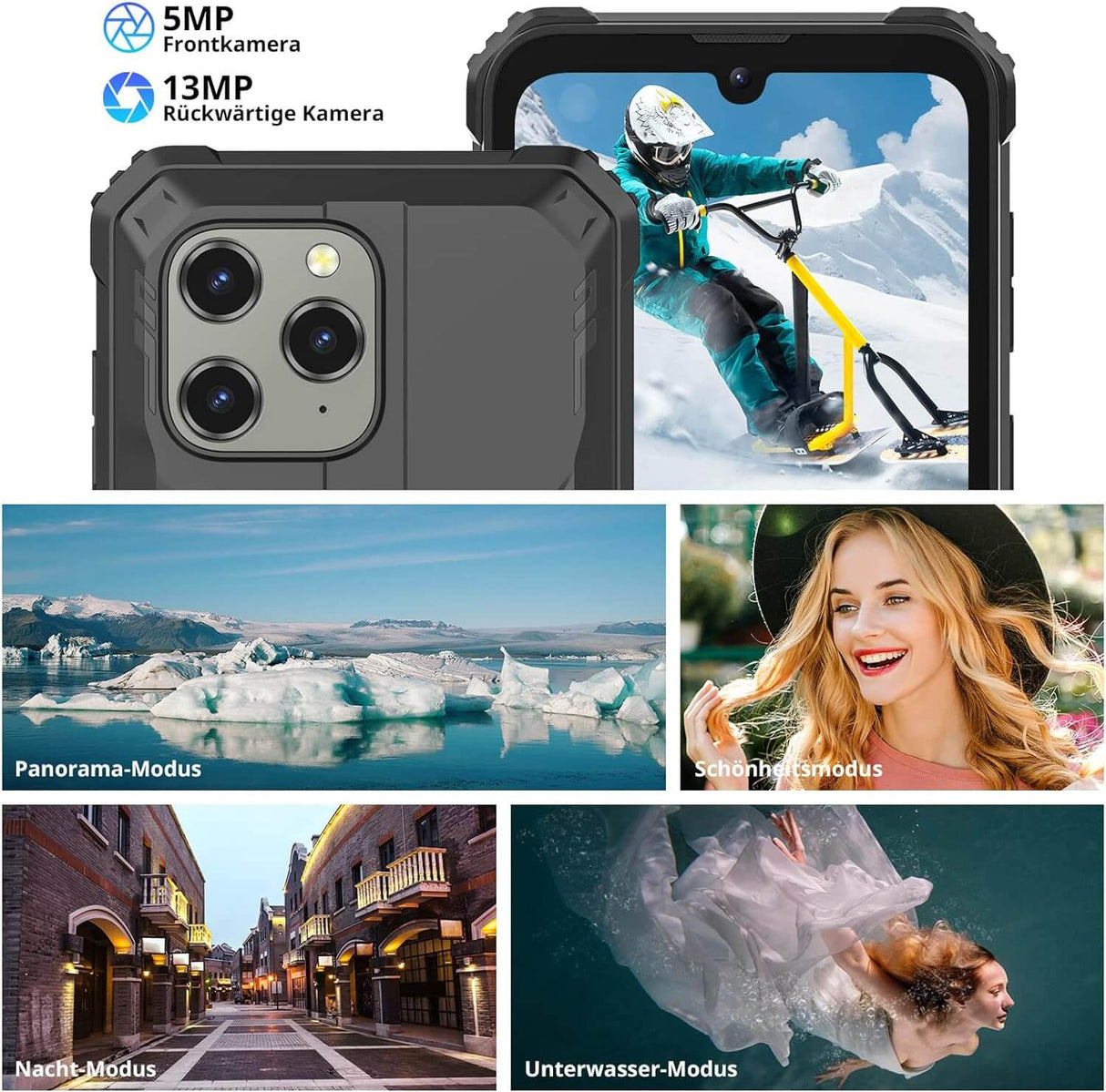 Blackview BV5300 pro Black Rugged Smartphone, Outdoorhandy mit 7 GB RAM und 64 GB Speicher