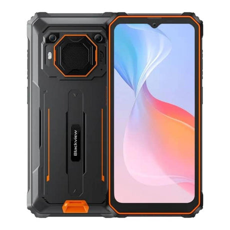 Vorder- und RÃ¼ckseite des Blackview BV6200Pro Smartphone Orange mit 8GB RAM / 128GB ROM