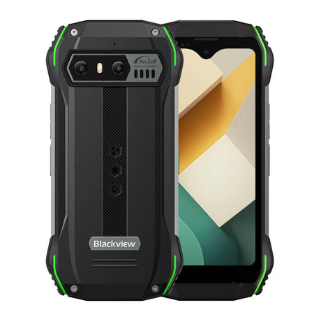 Blackview N6000 grÃ¼n Outdoorsmartphone Vorder-und RÃ¼ckseite