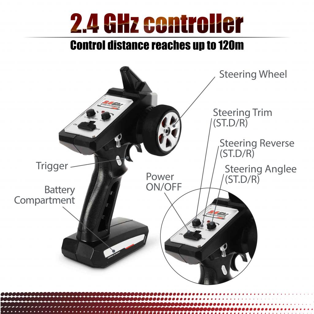 BlijÂ´r DRIVE ferngesteuertes RC-Auto 70kmh Fernbedienung Bedienelemente