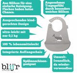 Blijr Bodi Lätzchen aus Silikon für Baby & Kleinkinder mit Auffangschale, Babylatz, leicht zu reinigen
