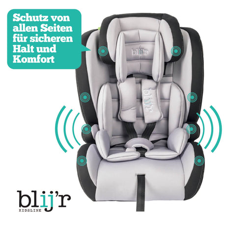 Blij`r Ivo grey/black Autositz mit der USP Seitenaufprallschutz