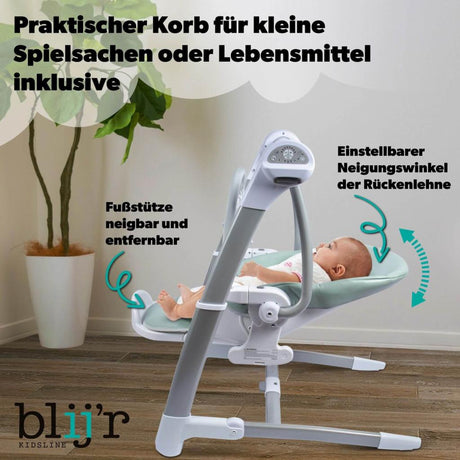 HÃ¶henverstellbarer Blijr Guusje Baby-& Kinderstuhl Grau