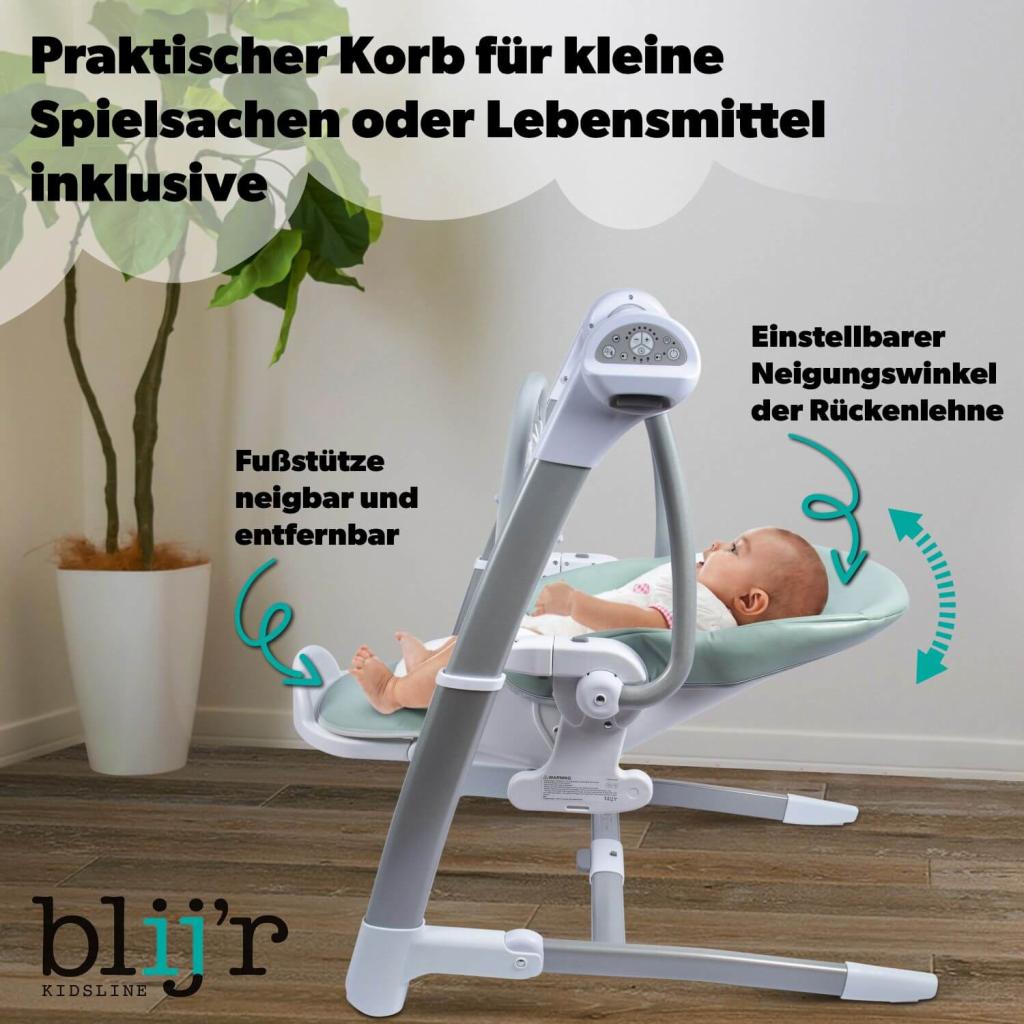 einfache HÃ¶henverstellung beim Blijr Guusje Baby-& Kinderstuhl MinzgrÃ¼n