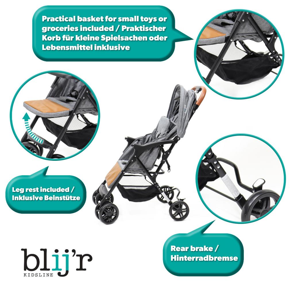 Blijr Mimi Kinderwagen Buggy in Grau Vorteile