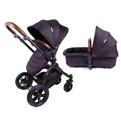 BlijÂ´r Sam Luxus Kinderwagen Babyschale und Sportaufsatz schwarz