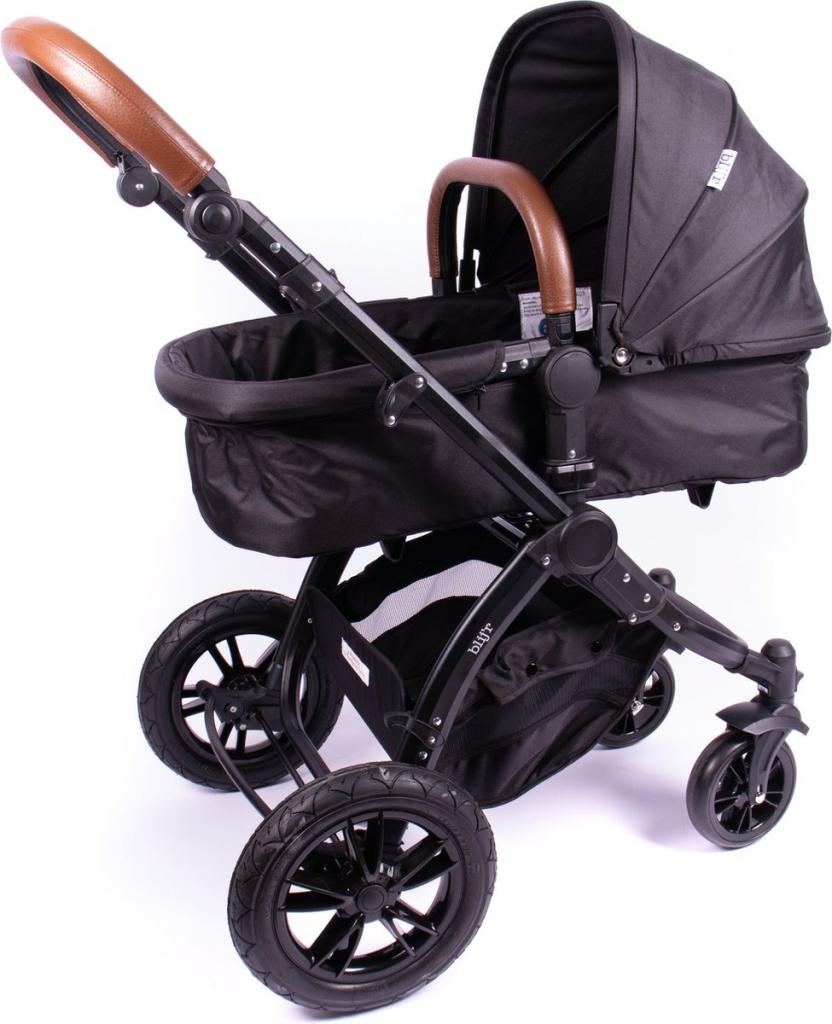 Blij´r Sam schwarz 2in1 Luxus Kombi Kinderwagen 360 Grad drehbar Buggy Baby Babyschale Sportbuggy