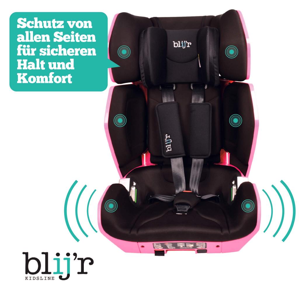 Seitenaufprallschutz des Blijr Uniek Pink Autositz