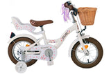 Volare Blossom Kinderfahrrad für Mädchen - 12 Zoll in Weiß für sicheres Fahren