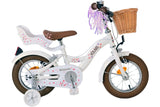 Volare Blossom Kinderfahrrad für Mädchen - 12 Zoll - Weiß mit Handbremsen