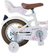 Volare Blossom Kinderfahrrad für Mädchen - 12 Zoll in Weiß für sicheres Fahren