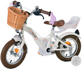 Volare Blossom Kinderfahrrad für Mädchen - 12 Zoll - Weiß mit Handbremsen