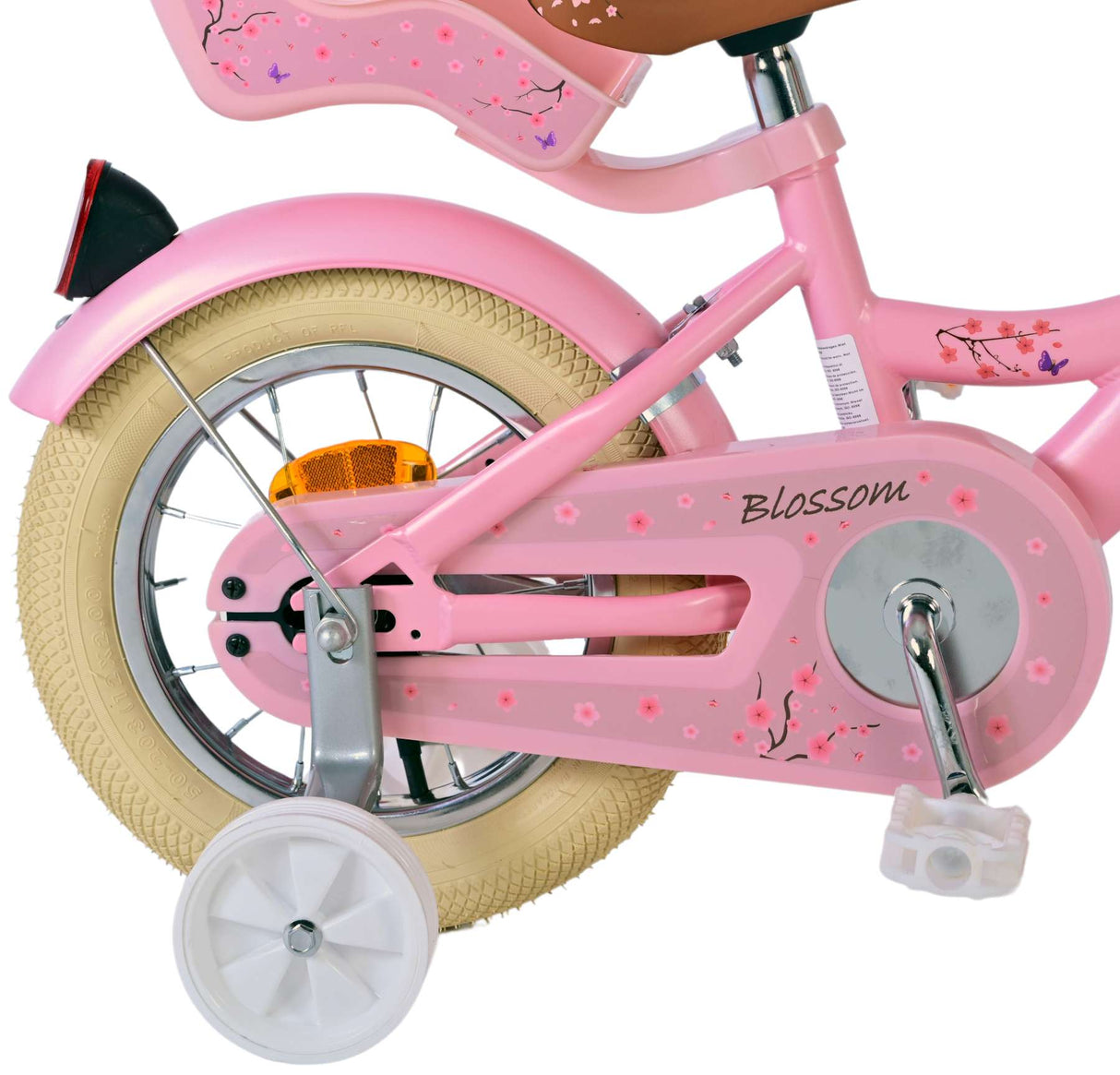 Volare Blossom Kinderfahrrad für Mädchen - 12 Zoll in Rosa für Kinder von 3 bis 4,5 Jahren