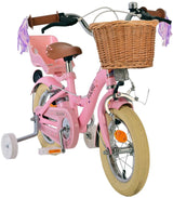 Volare Blossom Kinderfahrrad für Mädchen - 12 Zoll in Rosa mit zwei Handbremsen