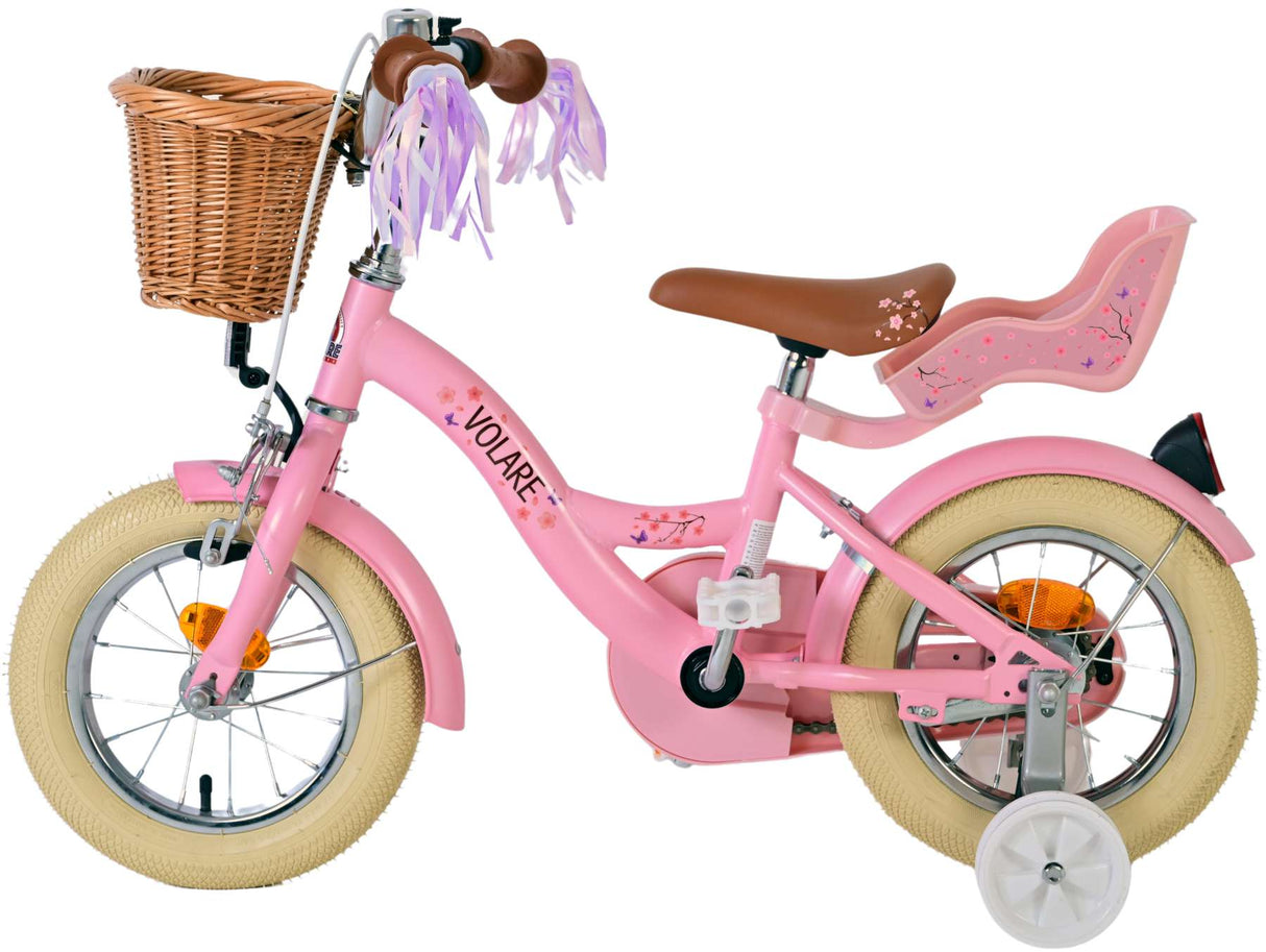 Volare Blossom Kinderfahrrad - Mädchen - 12 Zoll - Rosa