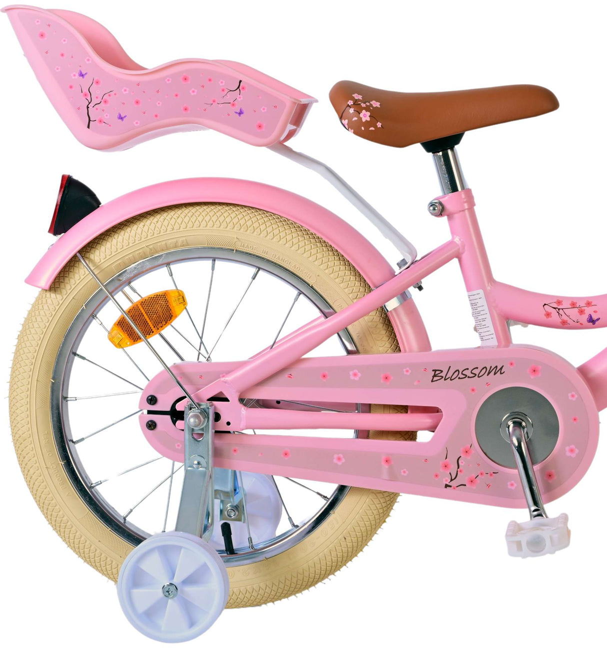 Volare Blossom Kinderfahrrad für Mädchen - 16 Zoll in Rosa für Kinder von 4 bis 6 Jahren