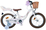 Volare Blossom Kinderfahrrad für Mädchen - 16 Zoll - Weiß mit Handbremsen