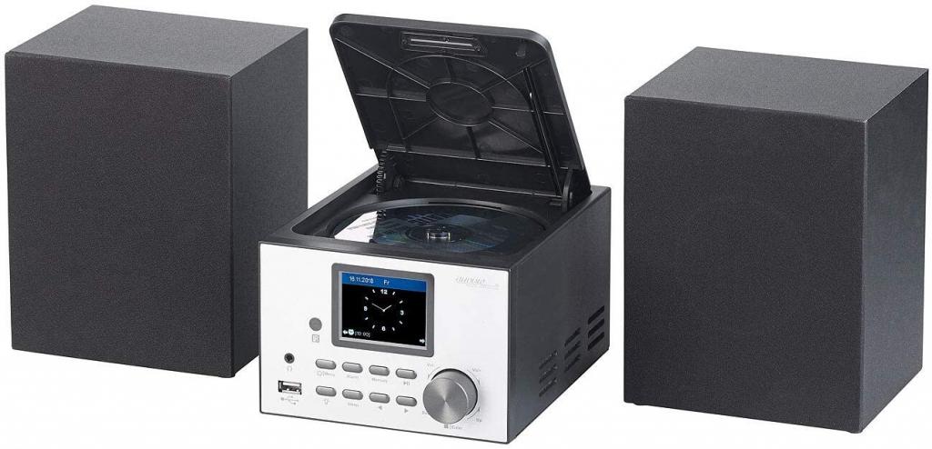 auvisio IRS-500.mini Micro-Stereoanlage mit Webradio, DAB+, FM, CD, Bluetooth, USB, 60 Watt