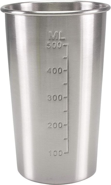 Der Messebecher des Beper BP.690 aus Edelstahl