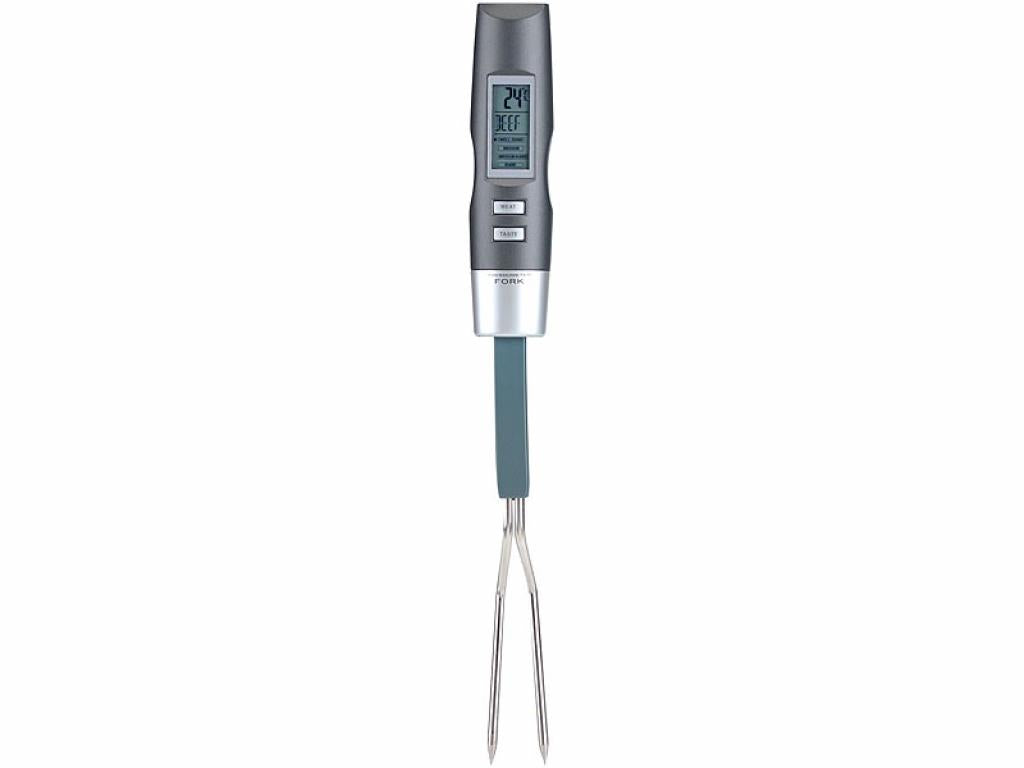 Rosenstein & Söhne Elektronische Grillgabel mit LCD Anzeige Grill Thermometer