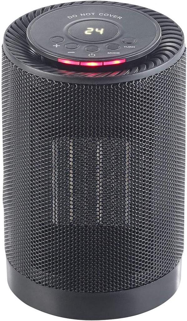Carlo Milano Keramiklüfter Digitaler Keramik-Tisch-Heizlüfter, 3 Stufen & Oszillation, 1.200 Watt