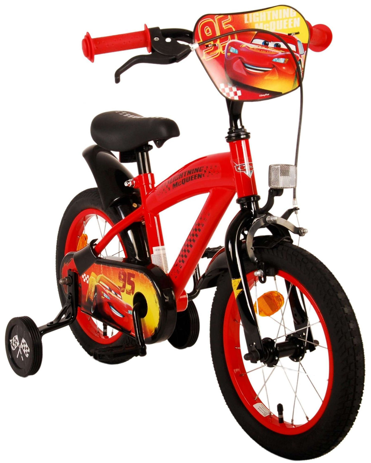 Volare Disney Cars Kinderfahrrad - Jungen - 14 Zoll - Rot