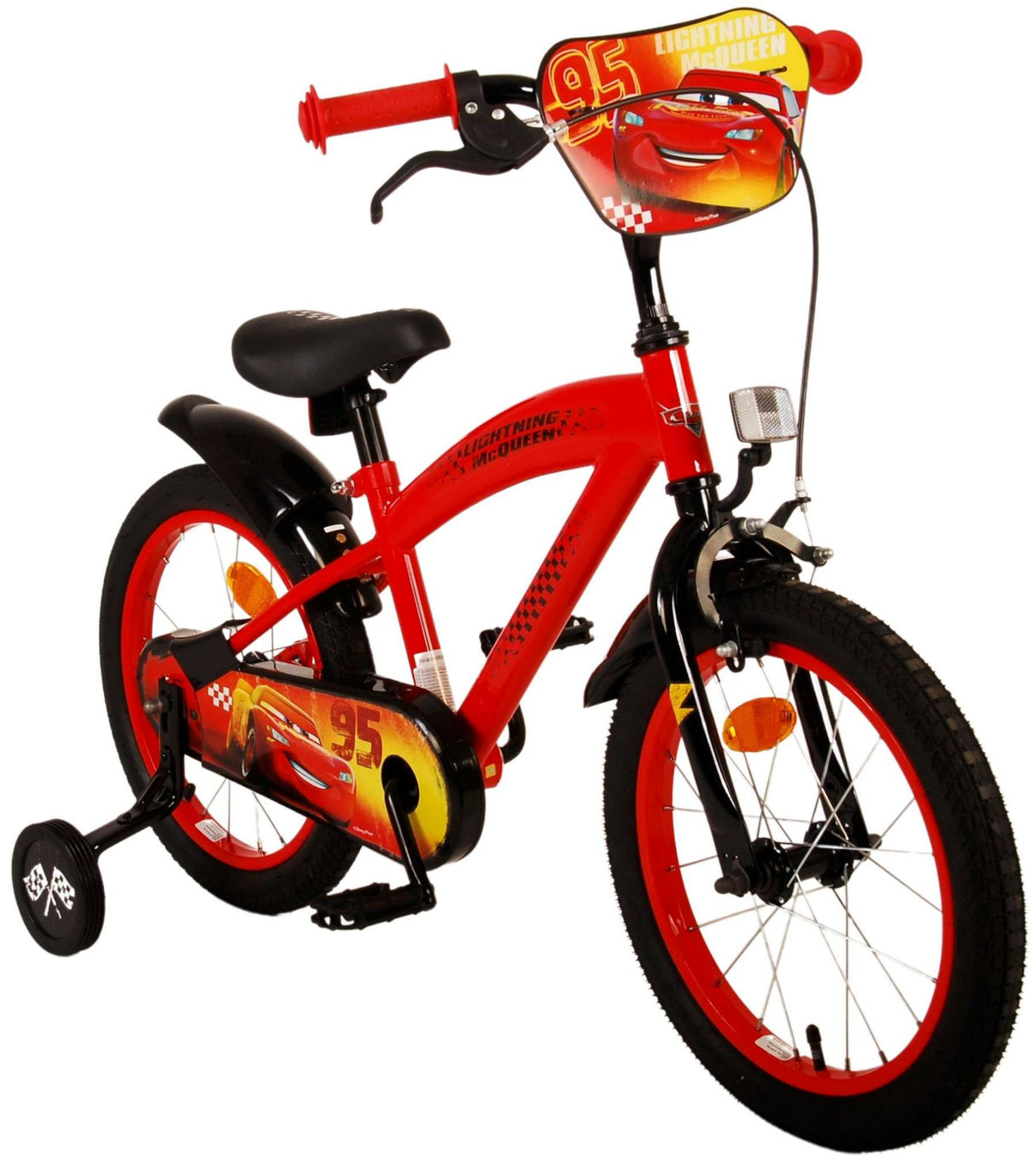 Volare Disney Cars Kinderfahrrad - Jungen - 16 Zoll - Rot