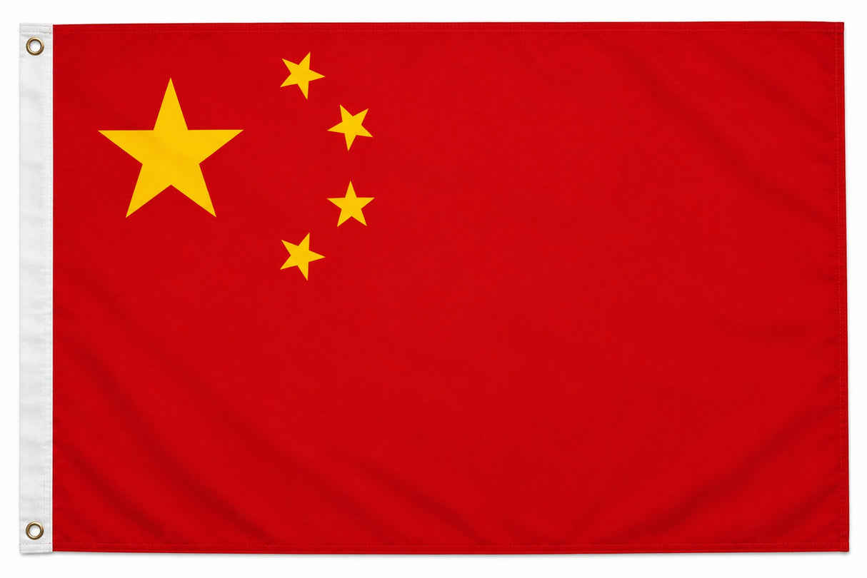 Flagge China 90 x 150 cm Fahne mit 2 Ösen 100g/m² Stoffgewicht Hissflagge zum Hissen