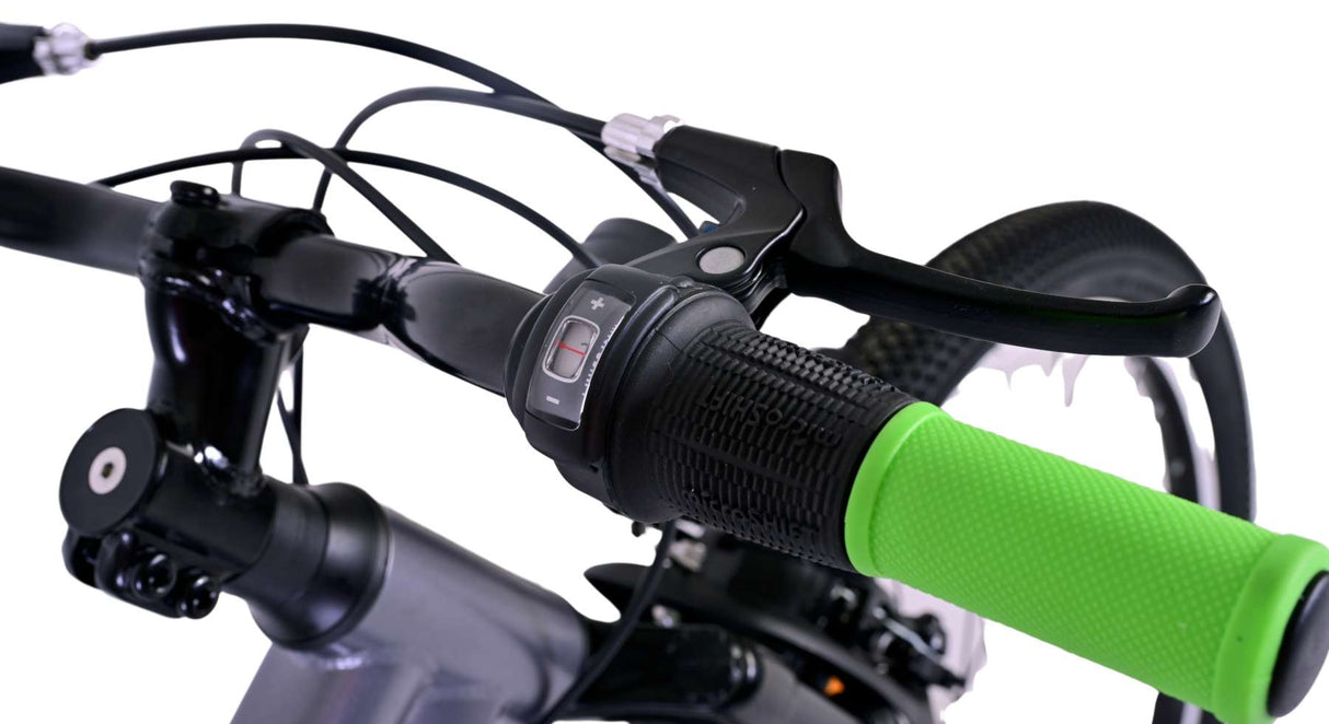 Volare Cross Kinderfahrrad - Jungen - 24 Zoll - Grau - 18-Gang - Zweihandbremsen